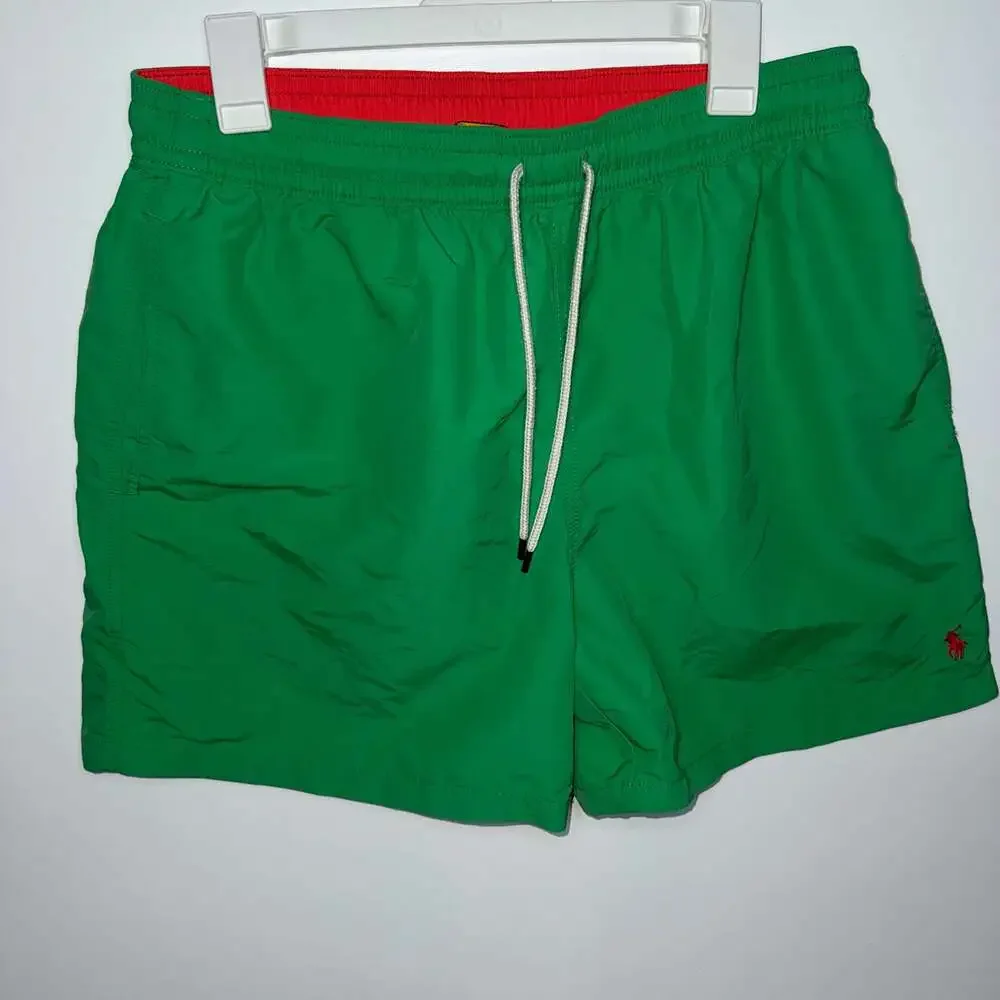 Polo Ralph Lauren Traveler Solid Green Swim Shorts XL Like New